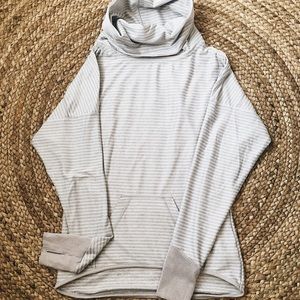 “Athletic” cowl neck pullover
